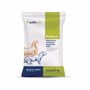 POLFAMIX Biotiderm 1kg - preparat uzupełniający dla mięsożernych zwierząt futerkowych i drobiu