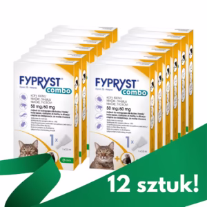 FYPRYST Combo 12 szt. - preparat na pchły i kleszcze dla kotów i fretek