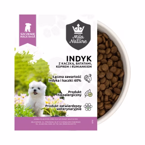 MILA NATURE Indyk z kaczką, batatami, koprem i rumiankiem 100g